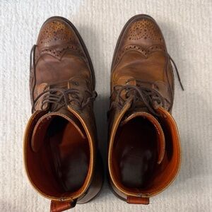 Allen Edmonds Tan Leather Brogue Boots